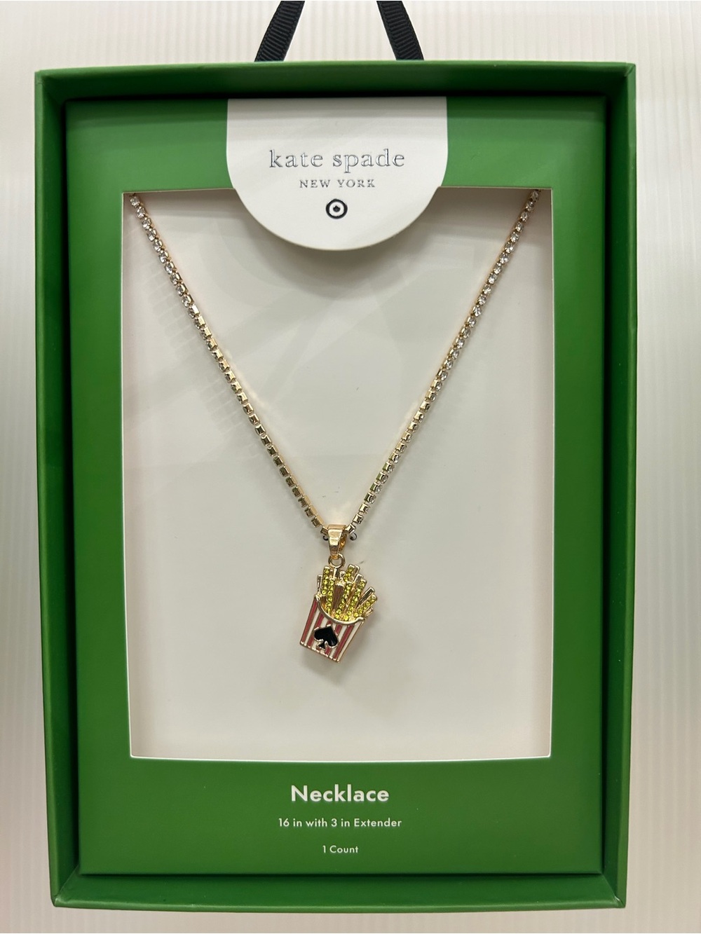Kate Spade x Target Necklace French Fry Pendant NEW!